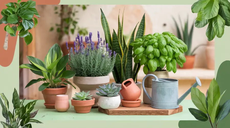 10 Plantes Faciles à Cultiver pour un Jardin Sans Souci Plantes faciles à cultiver, Pothos, Sansevière, Lierre, Lavande, Géranium, Romarin, Ciboulette, Menthe, Basilic