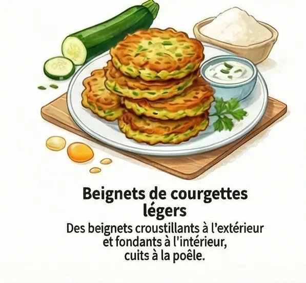  recettes légumes potager- Beignets de courgettes légers